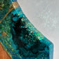 Green and Blue Gold Geode Design Cheeseboard
