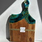 Green and Blue Gold Geode Design Cheeseboard