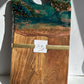 Green and Copper Geode Marble Design Cheeseboard