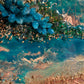 Green and Copper Geode Marble Design Cheeseboard