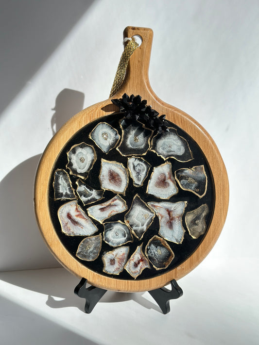 Black & Gold Geode Elegance Board