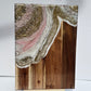 Pink & Gold Color Geode Marble Design Cheeseboard