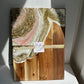 Pink & Gold Color Geode Marble Design Cheeseboard