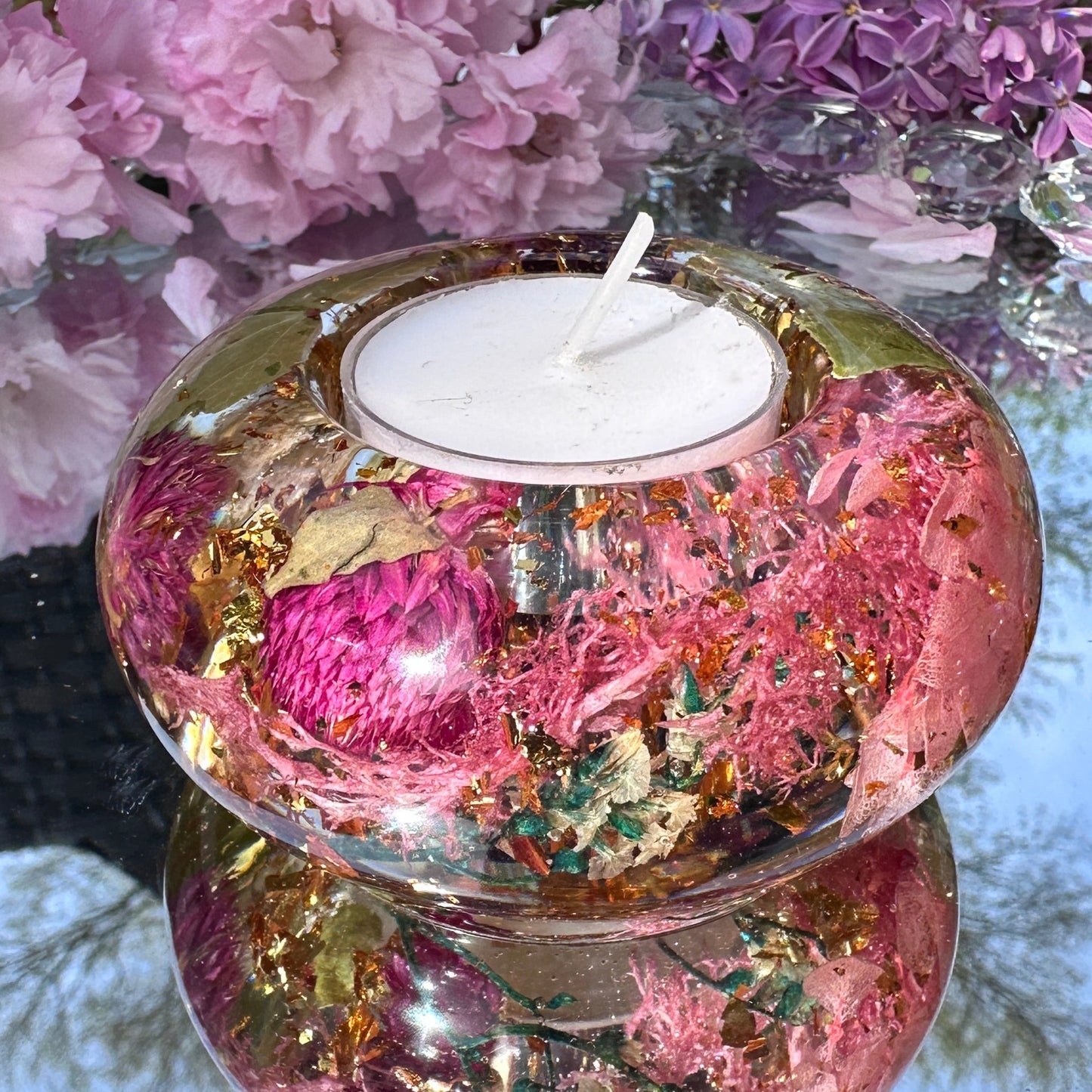 Blossoming Glow Tea Light Candle Holder