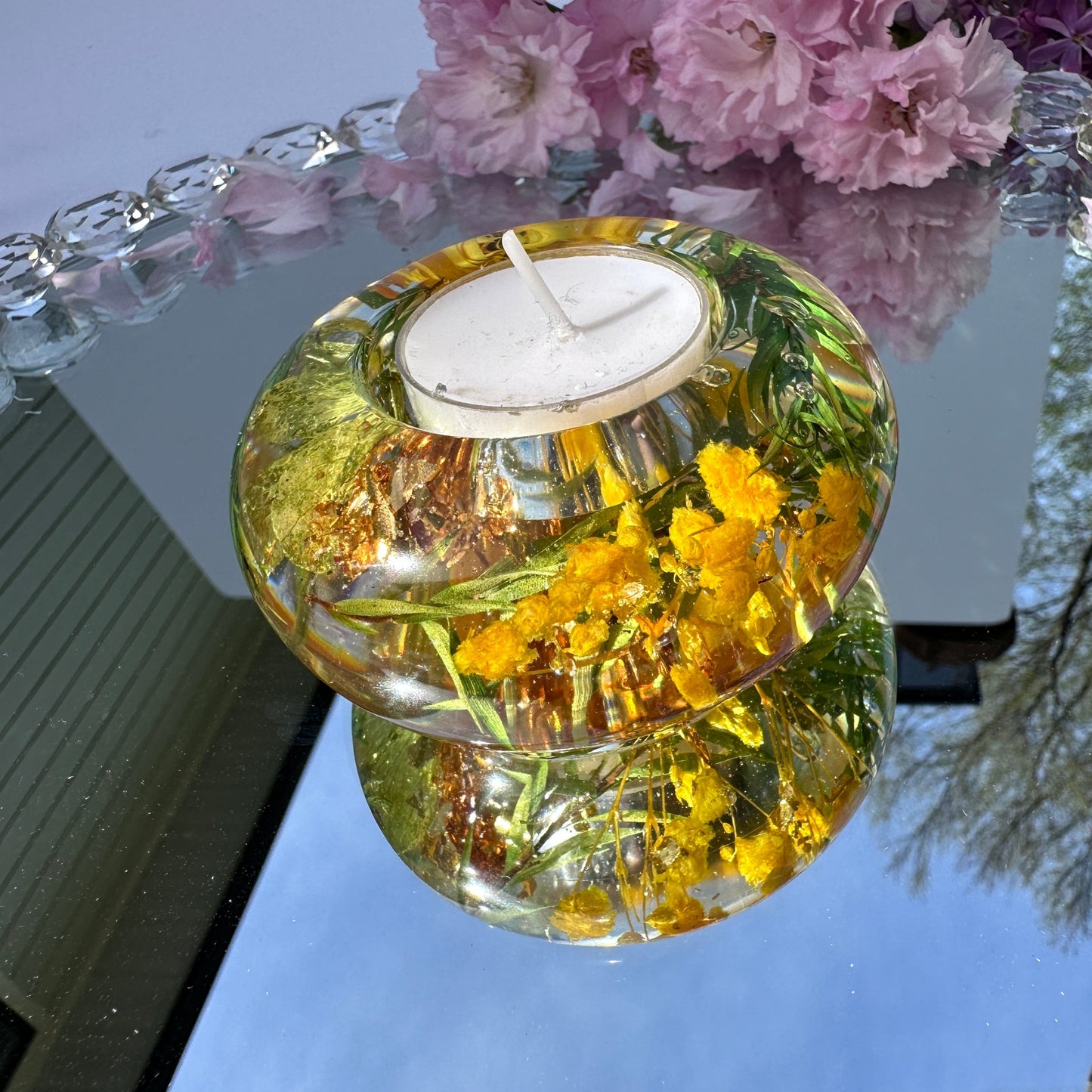 Blossoming Glow Tea Light Candle Holder