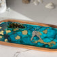 Teal Long Oval Tray