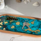 Teal Long Oval Tray