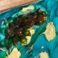 Teal Long Oval Tray