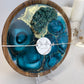 Round Stone Tray Turquiose