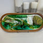 Green Long Oval Tray
